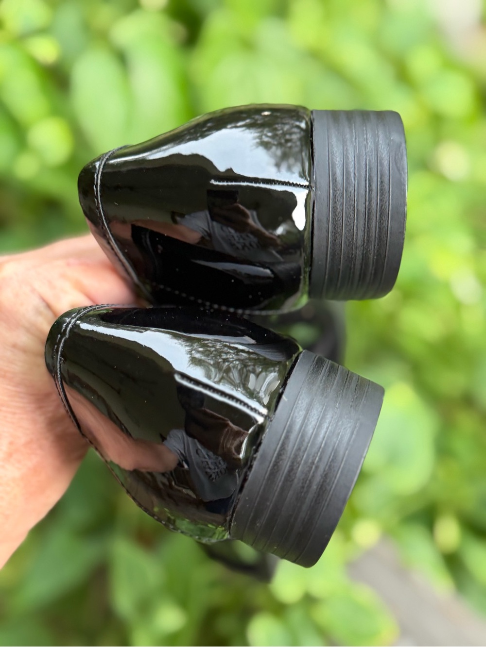 Bandolino Black Patent Loafers with Bow Accent - Picture 12 of 14